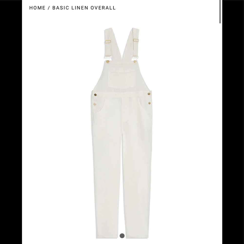 weworewhat off white linen overalls XS
